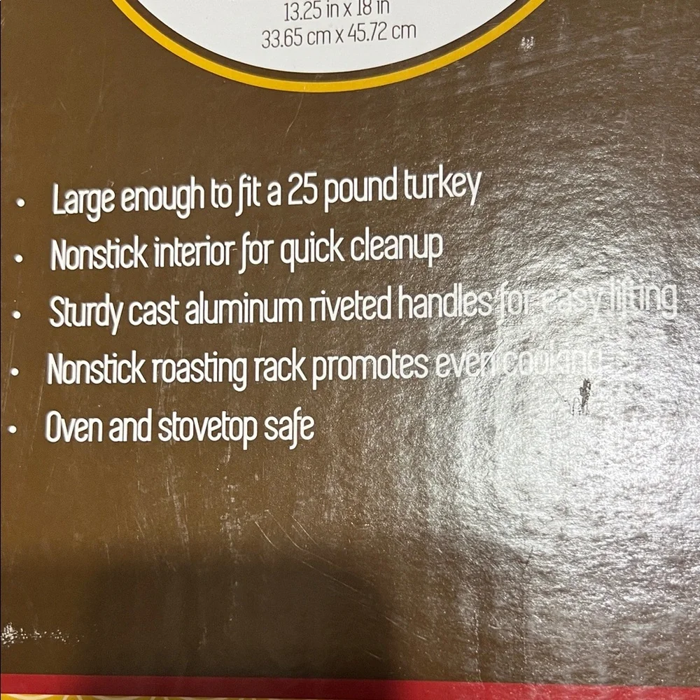 NWT Nordic Ware Roaster & Rack - Yellow Accent with Cream Box Art